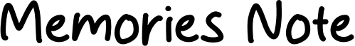 Memories Note Font