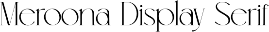 Meroona Display Serif Font