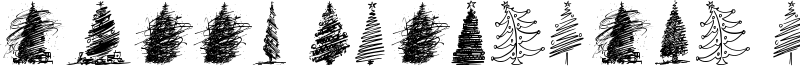 Merry Christmas Trees Font