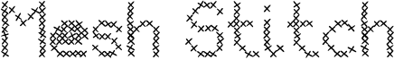 Mesh Stitch Font