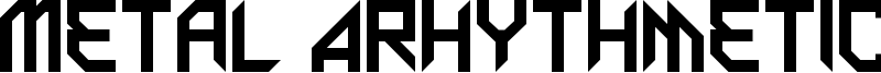 Metal Arhythmetic Font