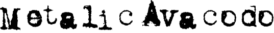 Metalic Avacodo Font