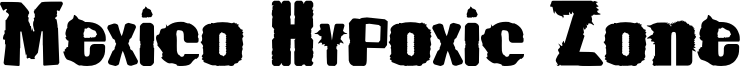 Mexico Hypoxic Zone Font