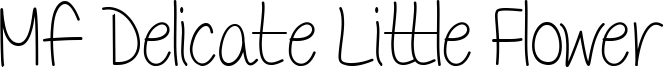 Mf Delicate Little Flower Font