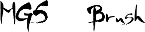 MGS 4 Brush Font