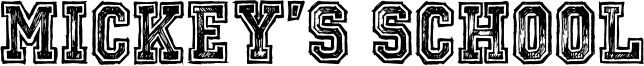 Mickey's School Font