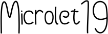 Microlet19 Font