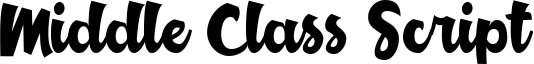 Middle Class Script Font