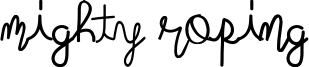 Mighty Roping Font
