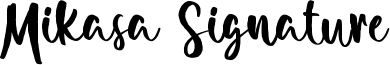 Mikasa Signature Font