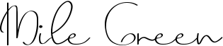 Mile Green Font