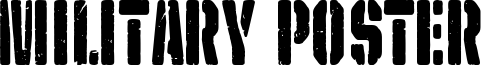 Military Poster Font