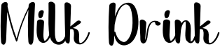 Milk Drink Font