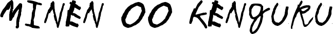 Minen oo kenguru Font