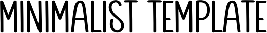 Minimalist Template Font