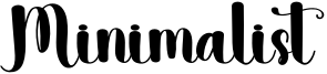 Minimalist Font