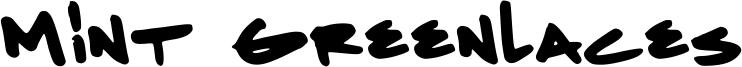Mint Greenlaces Font