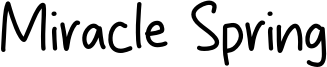 Miracle Spring Font