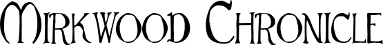 Mirkwood Chronicle Font