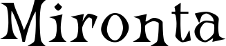 Mironta Font