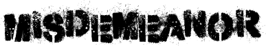 Misdemeanor Font
