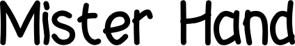 Mister Hand Font