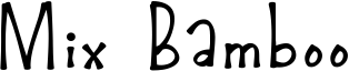 Mix Bamboo Font