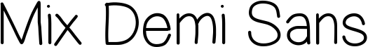 Mix Demi Sans Font