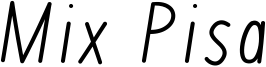 Mix Pisa Font