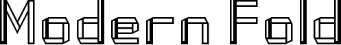 Modern Fold Font