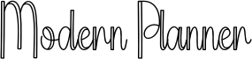 Modern Planner Font