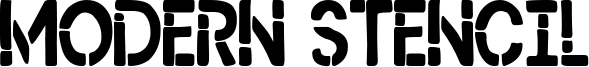 Modern Stencil Font