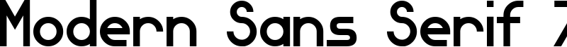 Modern Sans Serif 7 Font