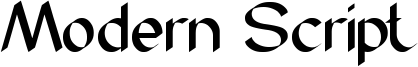 Modern Script Font