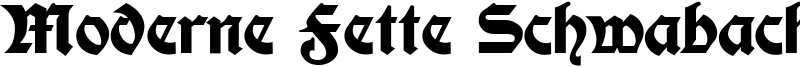 Moderne Fette Schwabacher Font