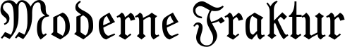Moderne Fraktur Font