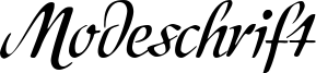 Modeschrift Font