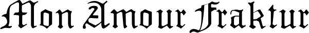 Mon Amour Fraktur Font