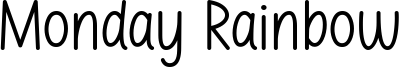 Monday Rainbow Font