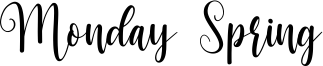 Monday Spring Font