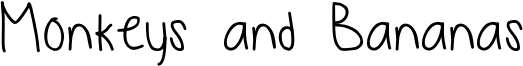 monkeys and bananas.otf