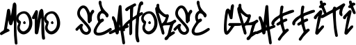 Mono Seahorse Graffiti Font