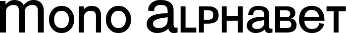 Mono Alphabet Font
