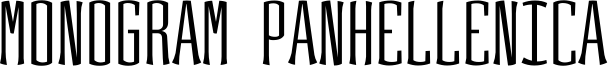 Monogram Panhellenica Font