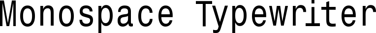 Monospace Typewriter Font