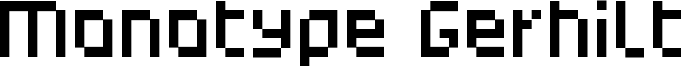 Monotype Gerhilt Font