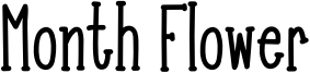 Month Flower Font