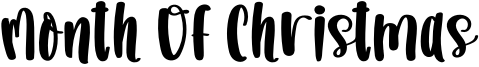 Month Of Christmas Font