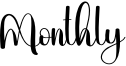 Monthly Font