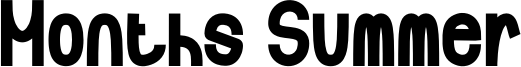 Months Summer Font